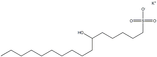 6-Hydroxyhexadecane-1-sulfonic acid potassium salt Struktur