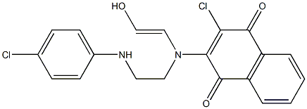 3-Chloro-2-[[2-[(4-chlorophenyl)amino]ethyl](2-hydroxyvinyl)amino]-1,4-naphthoquinone Struktur