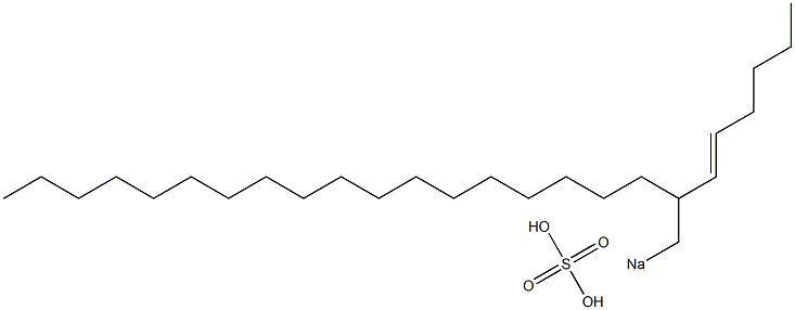 Sulfuric acid 2-(1-hexenyl)icosyl=sodium ester salt Struktur