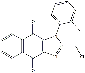 1-(2-Methylphenyl)-2-(chloromethyl)-1H-naphth[2,3-d]imidazole-4,9-dione Struktur