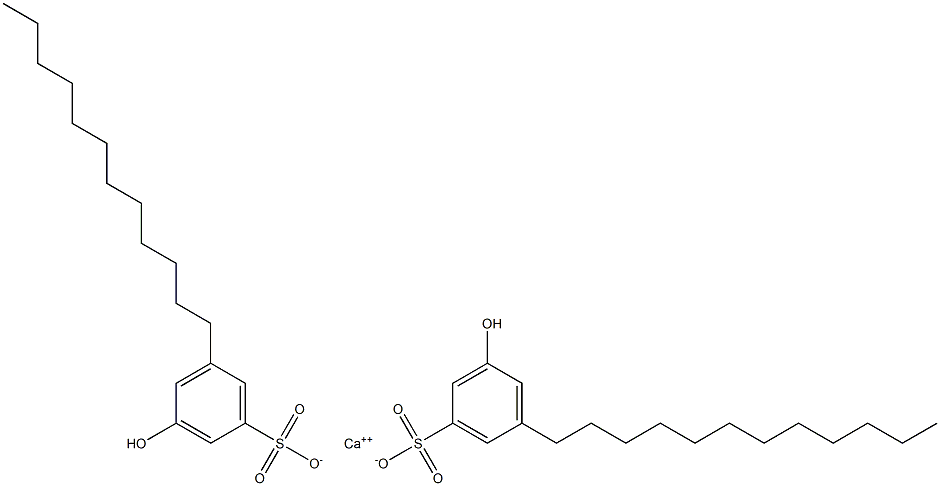 Bis(3-hydroxy-5-dodecylbenzenesulfonic acid)calcium salt Struktur