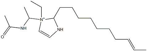 1-[1-(Acetylamino)ethyl]-2-(8-decenyl)-1-ethyl-4-imidazoline-1-ium Struktur