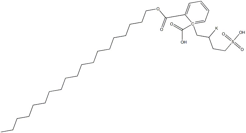 Phthalic acid 1-nonadecyl 2-(2-potassiosulfobutyl) ester Struktur