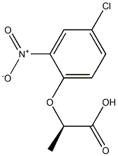 [R,(-)]-2-(4-Chloro-2-nitrophenoxy)propionic acid Struktur