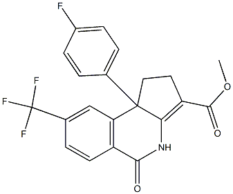 1,4,5,9b-Tetrahydro-8-trifluoromethyl-9b-(4-fluorophenyl)-5-oxo-2H-cyclopent[c]isoquinoline-3-carboxylic acid methyl ester Struktur