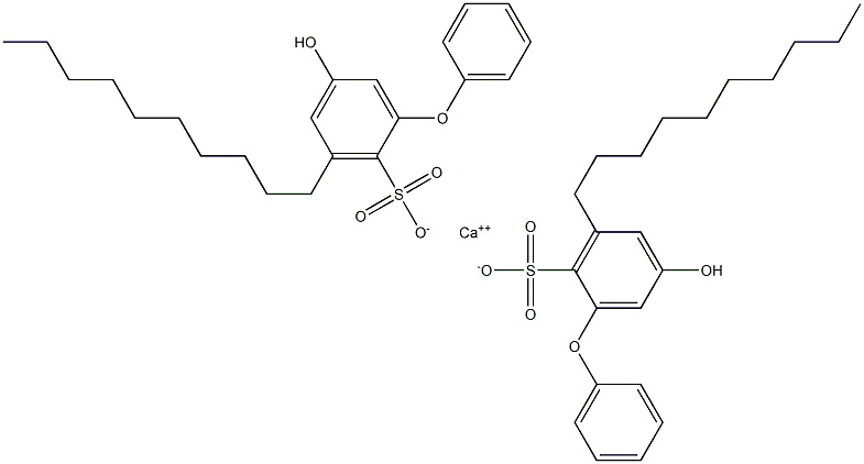 Bis(5-hydroxy-3-decyl[oxybisbenzene]-2-sulfonic acid)calcium salt Struktur