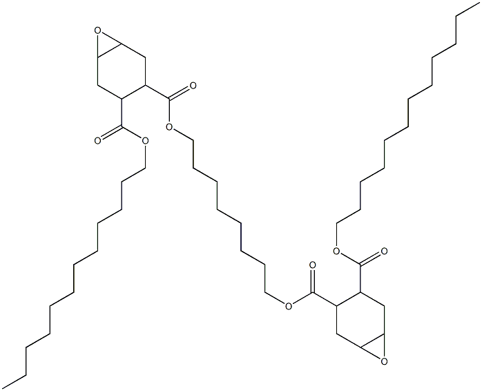 Bis[2-(dodecyloxycarbonyl)-4,5-epoxy-1-cyclohexanecarboxylic acid]1,8-octanediyl ester Struktur