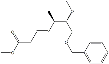 (5R,6S,3E)-7-(Benzyloxy)-6-methoxy-5-methyl-3-heptenoic acid methyl ester Struktur