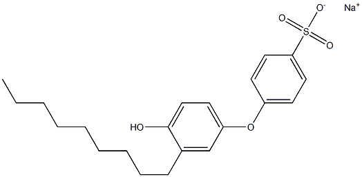 4'-Hydroxy-3'-nonyl[oxybisbenzene]-4-sulfonic acid sodium salt Struktur