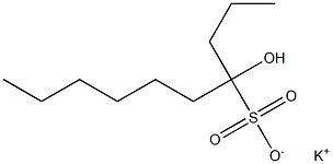 4-Hydroxydecane-4-sulfonic acid potassium salt Struktur