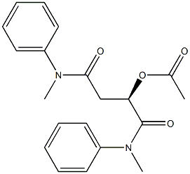 [2R,(-)]-2-(Acetyloxy)-N,N'-dimethyl-N,N'-diphenylsuccinamide Struktur