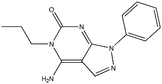 4-Amino-1-(phenyl)-5-propyl-1H-pyrazolo[3,4-d]pyrimidin-6(5H)-one Struktur