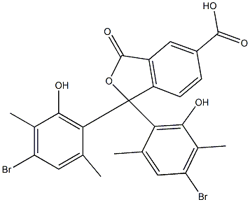 1,1-Bis(4-bromo-6-hydroxy-2,5-dimethylphenyl)-1,3-dihydro-3-oxoisobenzofuran-5-carboxylic acid Struktur