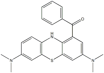 3,7-Bis(dimethylamino)-1-benzoyl-10H-phenothiazine Struktur