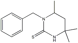 3,4,5,6-Tetrahydro-3-benzyl-4,6,6-trimethyl-2(1H)-pyrimidinethione Struktur