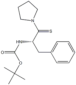 1-[(S)-2-(tert-Butyloxycarbonyl)amino-3-phenyl-1-thioxopropyl]pyrrolidine Struktur