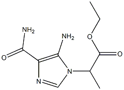 2-(5-Amino-4-carbamoyl-1H-imidazol-1-yl)propionic acid ethyl ester Struktur