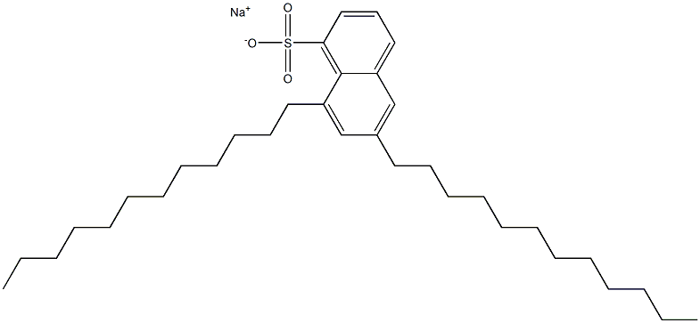 6,8-Didodecyl-1-naphthalenesulfonic acid sodium salt Struktur