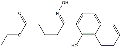 5-(1-Hydroxy-2-naphthalenyl)-5-hydroxyiminopentanoic acid ethyl ester Struktur