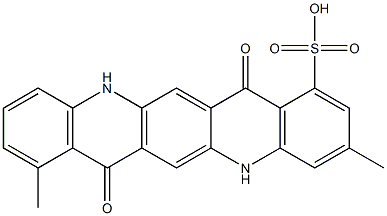 5,7,12,14-Tetrahydro-3,8-dimethyl-7,14-dioxoquino[2,3-b]acridine-1-sulfonic acid Struktur