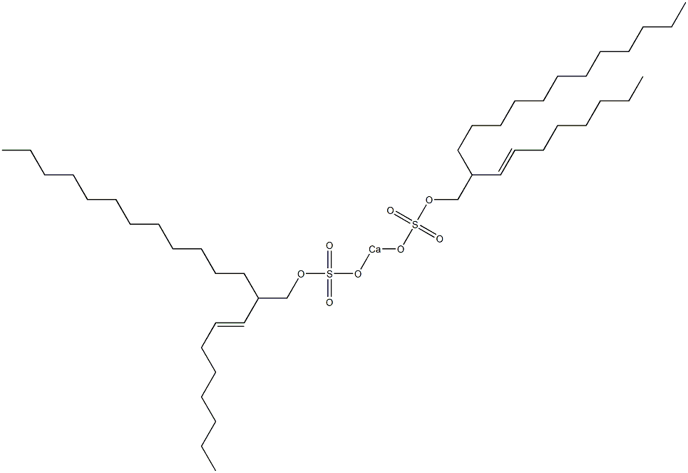 Bis[2-(1-octenyl)tetradecyloxysulfonyloxy]calcium Struktur