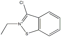 3-Chloro-2-ethyl-1,2-benzisothiazol-2-ium Struktur