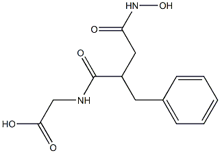 N-[4-Hydroxyamino-1,4-dioxo-2-(phenylmethyl)butyl]glycine Struktur