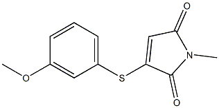 2-(3-Methoxyphenylthio)-N-methylmaleimide Struktur