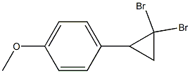 1-(4-Methoxyphenyl)-2,2-dibromocyclopropane Struktur