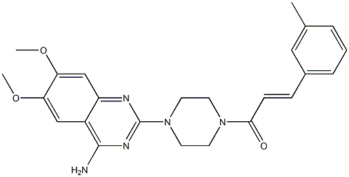 4-Amino-2-[4-[3-(3-methylphenyl)propenoyl]-1-piperazinyl]-6,7-dimethoxyquinazoline Struktur