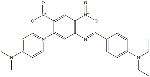 4-(Dimethylamino)-1-[2,4-dinitro-5-[4-(diethylamino)phenylazo]phenyl]pyridinium Struktur