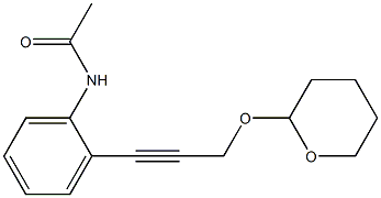 N-[2-[3-[(Tetrahydro-2H-pyran)-2-yloxy]-1-propynyl]phenyl]acetamide Struktur