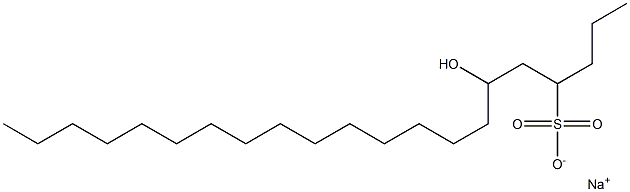 6-Hydroxyhenicosane-4-sulfonic acid sodium salt Struktur