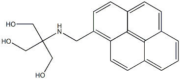 1-Pyrenylmethylaminomethylidynetrimethanol Struktur