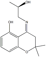 3,4-Dihydro-4-[[(R)-2-hydroxypropyl]imino]-2,2-dimethyl-2H-1-benzopyran-5-ol Struktur