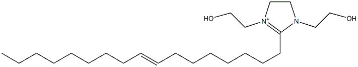 2-(8-Heptadecenyl)-4,5-dihydro-1,3-bis(2-hydroxyethyl)-1H-imidazol-3-ium Struktur