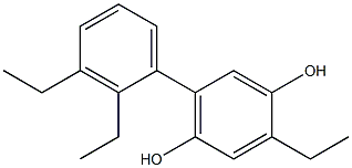 2-Ethyl-5-(2,3-diethylphenyl)benzene-1,4-diol Struktur