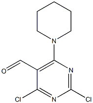 2,4-Dichloro-6-piperidinopyrimidine-5-carbaldehyde Struktur