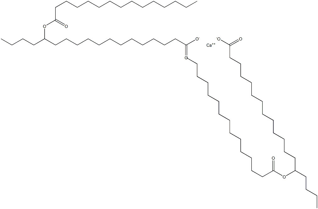 Bis(14-pentadecanoyloxystearic acid)calcium salt Struktur