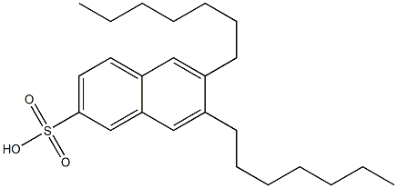 6,7-Diheptyl-2-naphthalenesulfonic acid Struktur