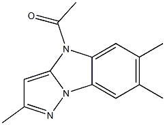 4-Acetyl-2,6,7-trimethyl-4H-pyrazolo[1,5-a]benzimidazole Struktur