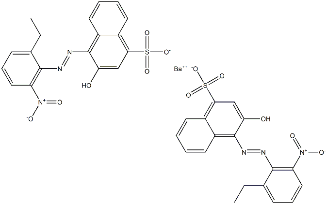 Bis[1-[(2-ethyl-6-nitrophenyl)azo]-2-hydroxy-4-naphthalenesulfonic acid]barium salt Struktur