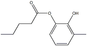 Valeric acid 2-hydroxy-3-methylphenyl ester Struktur