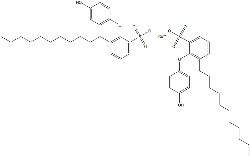 Bis(4'-hydroxy-6-undecyl[oxybisbenzene]-2-sulfonic acid)calcium salt Struktur