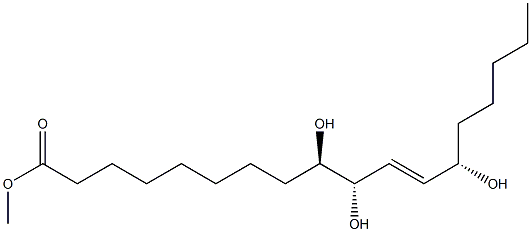 (9R,10S,11E,13S)-9,10,13-Trihydroxy-11-octadecenoic acid methyl ester Struktur