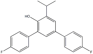 2-Isopropyl-4,6-bis(4-fluorophenyl)phenol Struktur