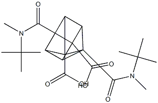 2,7-Bis[[methyl(tert-butyl)amino]carbonyl]pentacyclo[4.2.0.02,5.03,8.04,7]octane-1,4-dicarboxylic acid Struktur