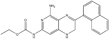 N-[(5-Amino-1,2-dihydro-3-(1-naphthalenyl)pyrido[3,4-b]pyrazin)-7-yl]carbamic acid ethyl ester Struktur