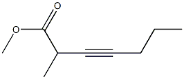 3-Heptyne-2-carboxylic acid methyl ester Struktur