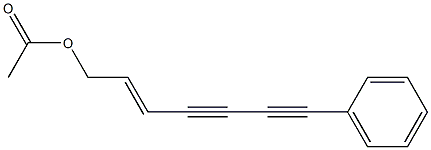 (5E)-1-Phenyl-5-heptene-1,3-diyn-7-ol acetate Struktur